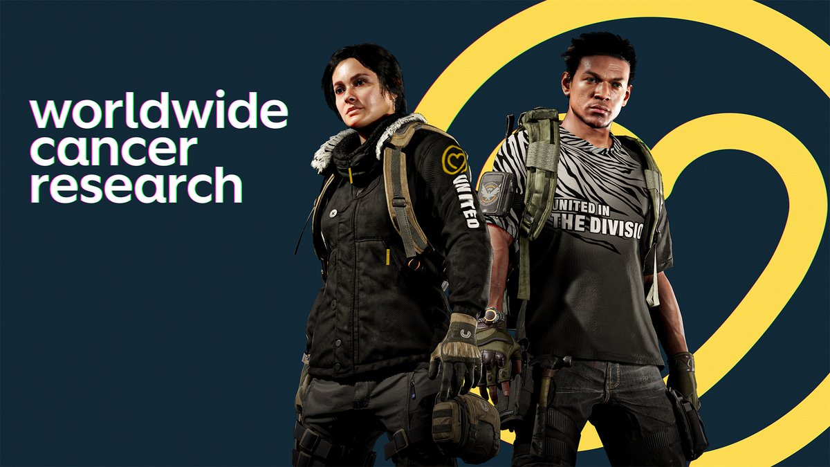 TheDivisionGame's tweet image. Unite to make an impact beyond the game. 

We're proud to be supporting a special charity collaboration with @WorldwideCancer  to fund lifesaving research around the world. 

Learn more about how you can support the campaign and be a Curestarter: thedivision2.com/united-in-the-…