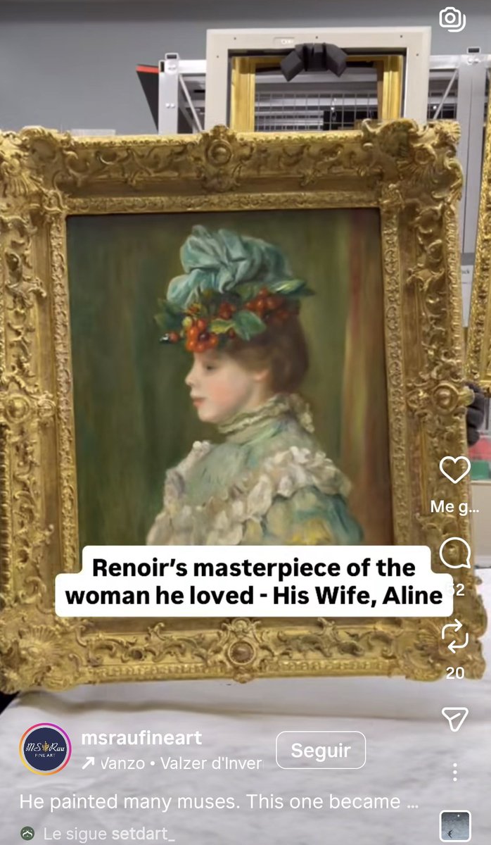 La galería M.S. Rau ha anunciado vía Instagram una obra de Renoir que tiene a la venta que perteneció a Cayetana Fitz-James Stuart y que, según deja caer la descripción, estuvo en España hasta como mínimo 2016. ¿Alguien sabe algo de esto? 🤨