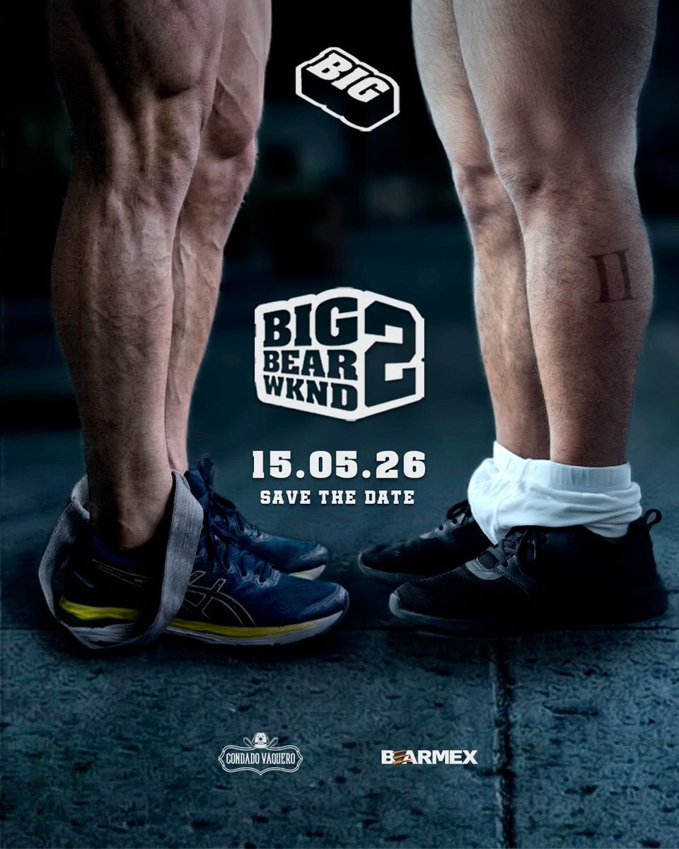 BIG_BearsInGDL's tweet photo. 🔵🟡 BIG BEAR WKND 2 🐻🐻🔥🔥
SAVE THE DATE 
15-17 de Mayo 2026
#BBW #SomosGrandes @Bearmex @Condadovaquero https://t.co/m7TBv5F3RF