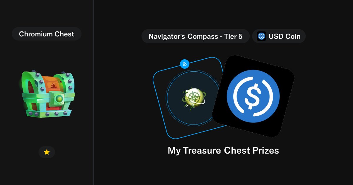 Check out my Chromium Chest rewards! opensea.io/treasure/pWItK…