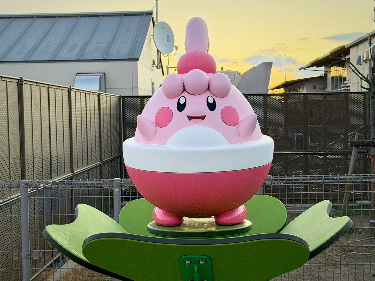 今朝の #ラッキー公園 の #ピンプク ！ #散歩 #ゴミ拾い #浪江町 #ポケモン