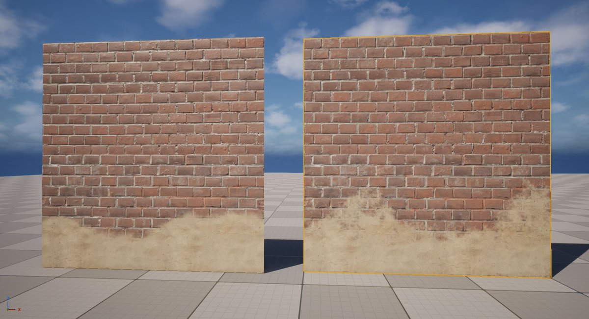 GameLevelDesign's tweet image. UE5.5+ there're 2 methods of texture painting on Meshes:

1. Vertex: standard (older). Been around for years. Doesn't work on Nanite, needs subdiv (more verts the better).

2. Texture: new method, requires Virtual Texture on. Works on Nanites &amp;amp; not, doesn’t require lot of verts.