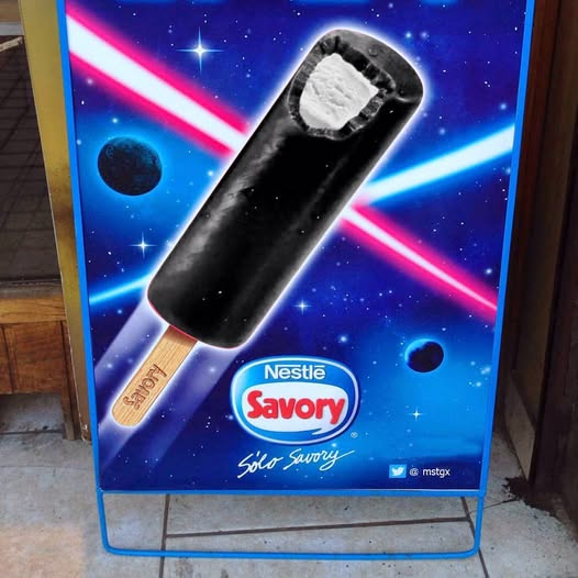Fer_Degree's tweet photo. Oye, @SavoryChile, ahí te dejo la idea.
Un láser versión Star Wars, "helado oscuro".
Con una caja por la idea me conformo. https://t.co/19cR4OrbCu