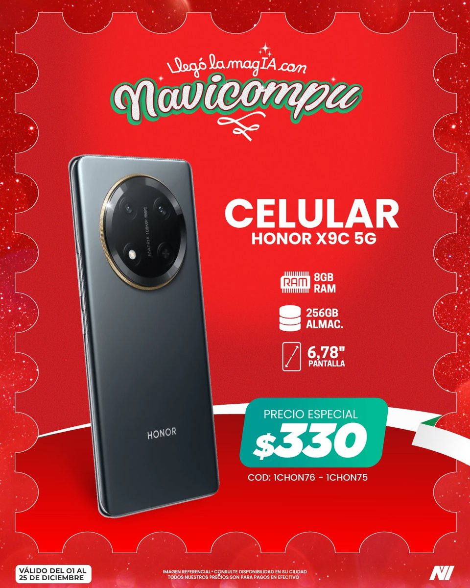 novicompu's tweet image. 🎄🤖 Novinauta: vive la magIA con teléfono nuevo
Aprovecha nuestros excelentes precios en esta temporada que nos une a todos. ✨📱

Encuentra tu regalo ideal en Novicompu 🎁

#Novinauta #Novicompu #MagIA #Teléfonos #OfertasNavideñas