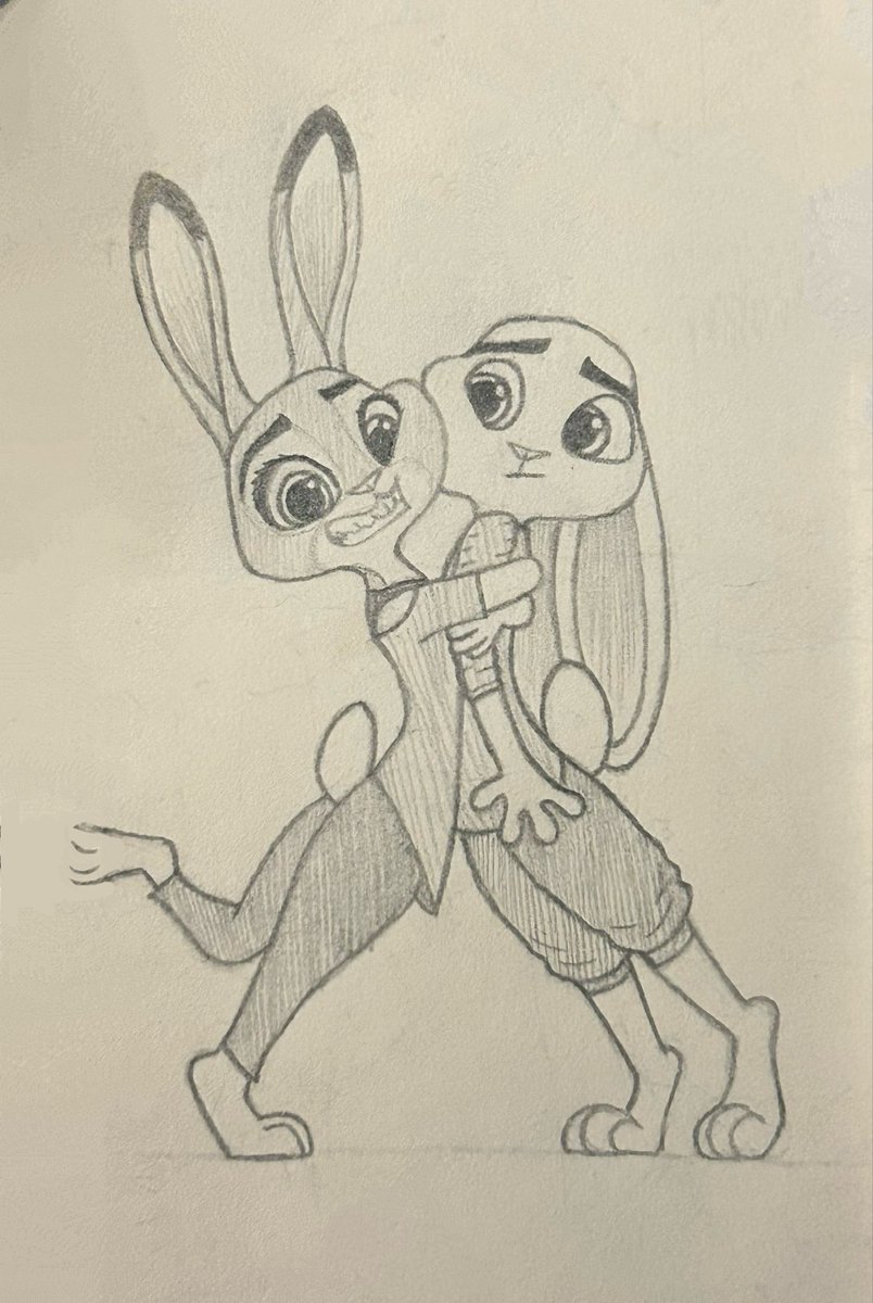 PeesaChicken's tweet photo. Made a friend for Judy.
#Zootopia #zootopiafanart #JudyHopps #bunny #furrybunny #cartoonsketch #bunnieshugging https://t.co/iKnzTSq1GP