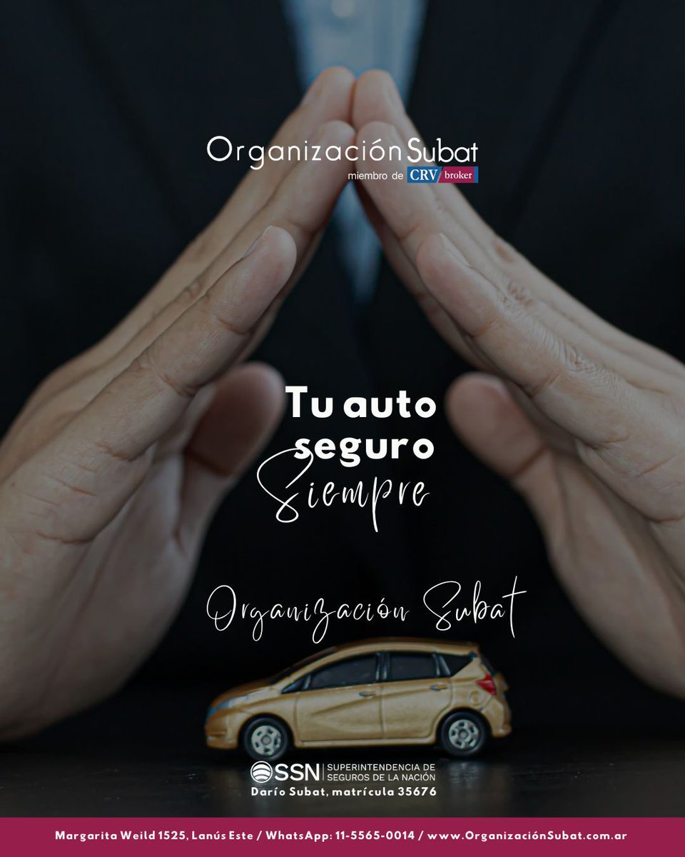 orgsubat's tweet image. En Organización Subat te ofrecemos coberturas de auto pensadas para que manejes con seguridad y respaldo siempre.
#SomosOrganizacionSubat

📍 Margarita Weild 1525 | Lanús Este
📲 Conectá con nosotros vía #WhatsApp al 11-5565-0014
🌐 organizacionsubat.com.ar

#seguros