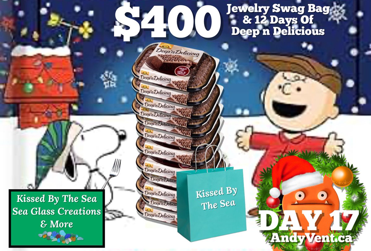 evilpez4's tweet image. DAY 17🎅🏻🍰🐚
$400 IN JEWELRY &amp;amp; 12 DAYS OF DEEP N DELICIOUS CAKES from Kissed By The Sea: Sea Glass Creations &amp;amp; More
$5 donated = 1 entry at chance to win entire calendar while supporting Feed Nova Scotia
👉🏼AndyVent.ca #FeedTheNeed
Buy tix at: rafflebox.ca/raffle/feedns-…