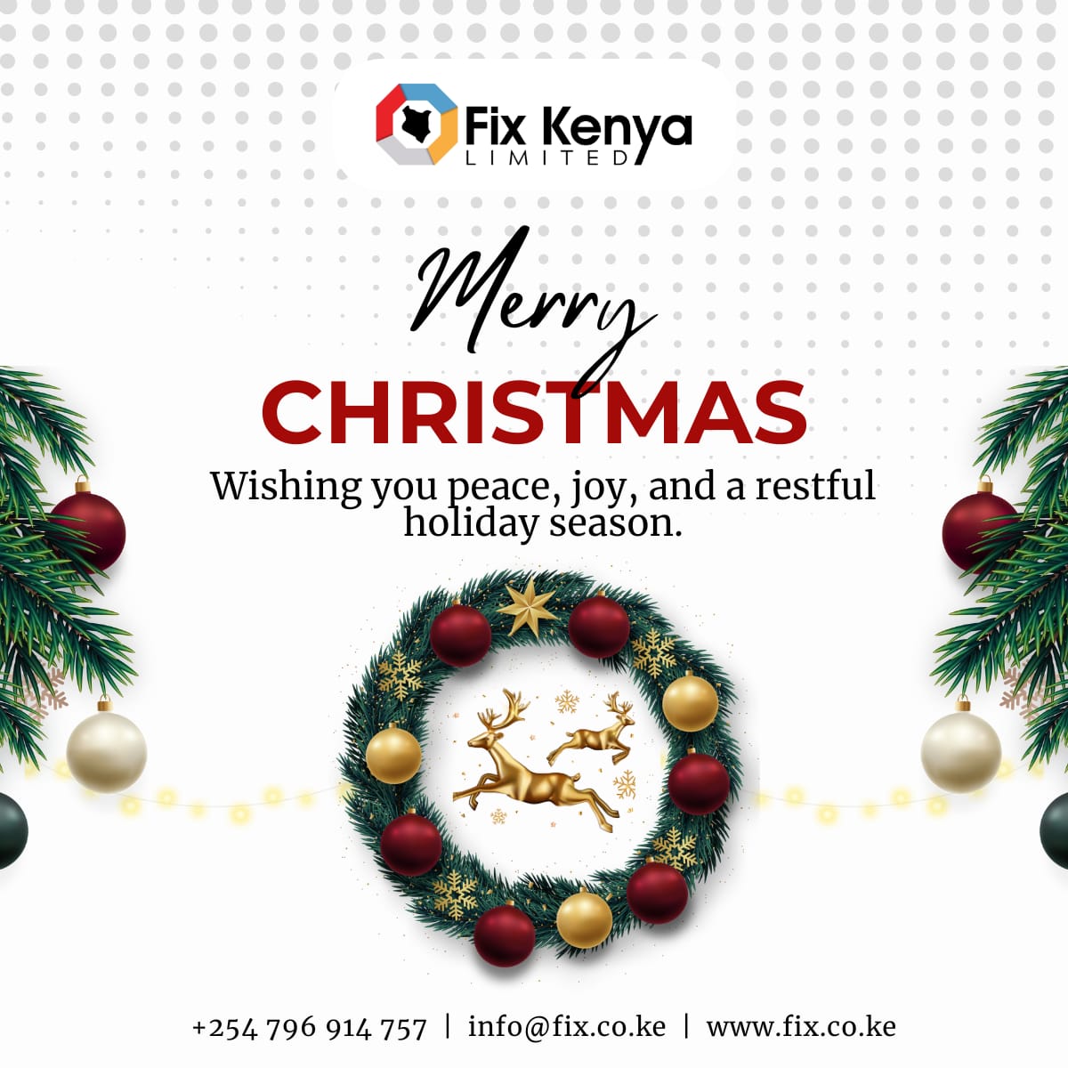 FixKenya's tweet image. Merry Christmas, Kenya! 🎄❤️  

Wishing you peace, joy, and quality time with those who matter most.  

Thank you for an amazing 2025 — let’s make 2026 even better together.  

From the Fix Kenya family 🇰🇪  
#MerryChristmas #FixKenya