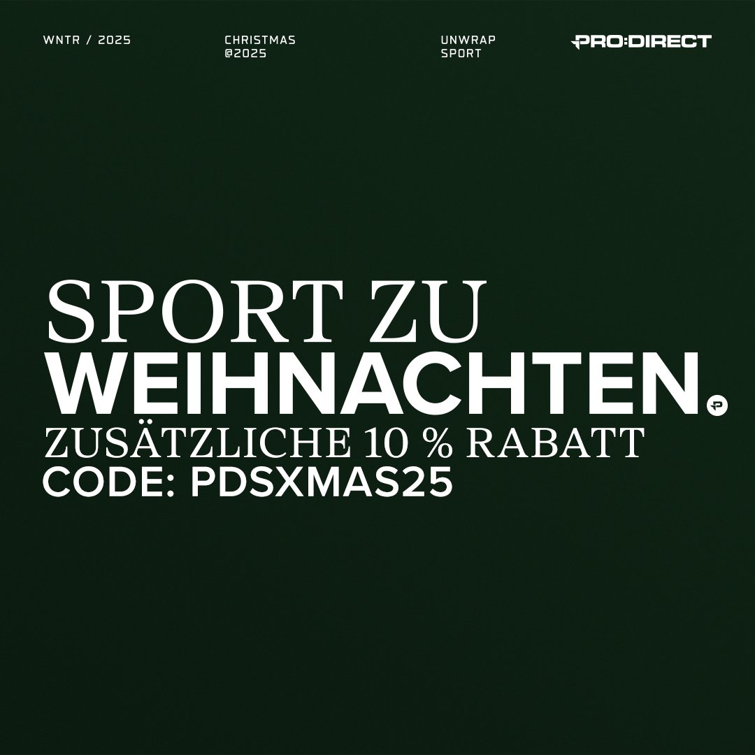 🎄Pro:Direct schenkt dir noch mehr Weihnachtsrabatte🎄

VERSCHENKE SPORT mit dem Code PDSXMAS25 und hol dir 10 % Extra-Rabatt. 

Schlag zu! ⚽🔗 brnw.ch/21wYCIq ⚽