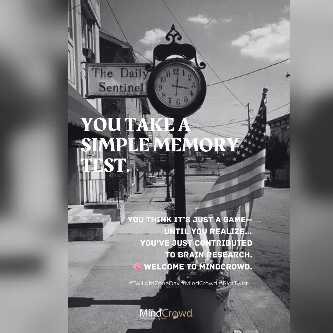 TGenMINDCROWD's tweet photo. You take a simple memory test.
You think it’s just a game—until you realize… You’ve just contributed to brain research. 🧠
Welcome to MindCrowd. 👉 https://t.co/w3qHFWmuBB
#NationalScienceFictionDay #MindCrowd #PlotTwist https://t.co/q9UGnNST0W