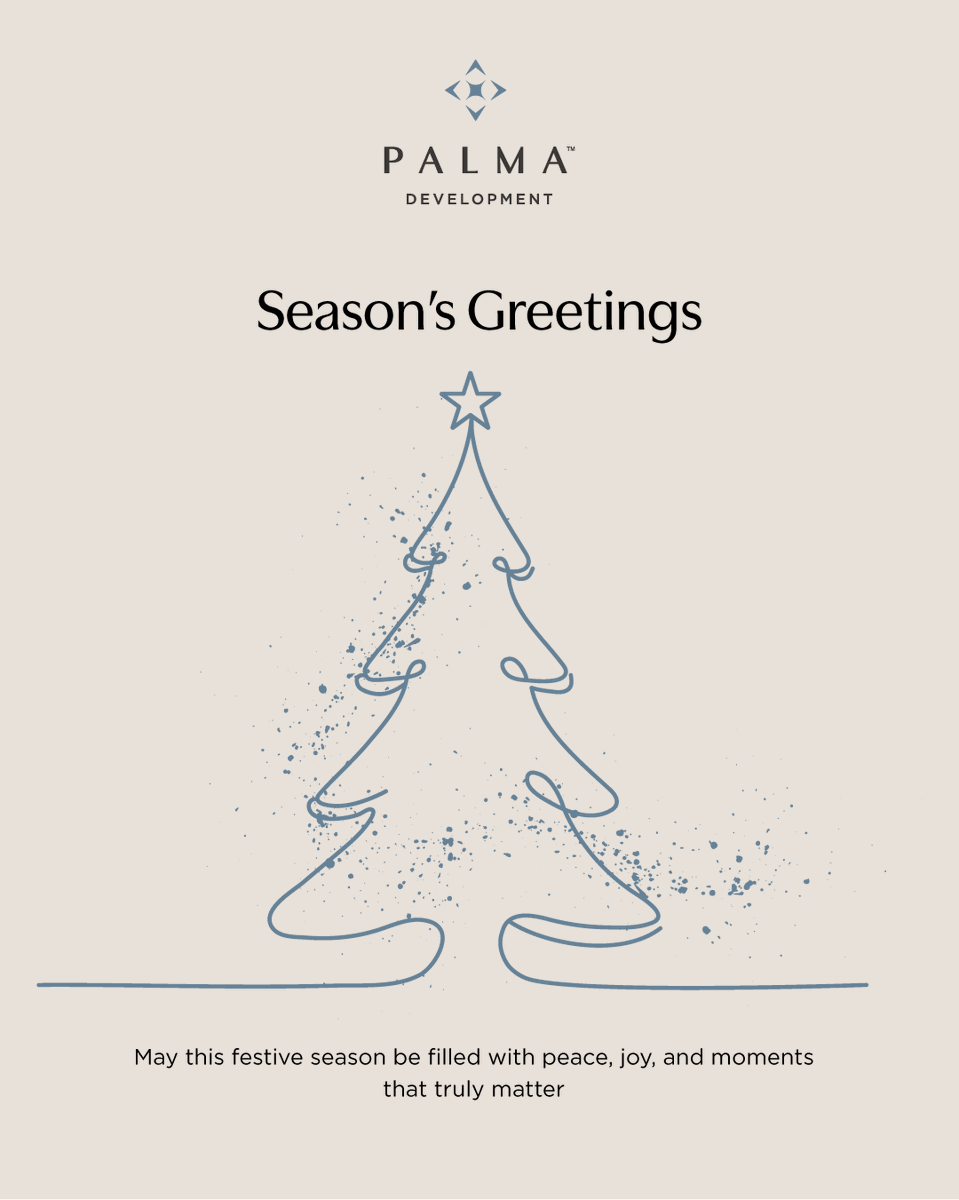 Here is to twinkling lights, warm gatherings and festive smiles all around. Happy holidays from our community to yours! ​

#PalmaCommunities #MerryChristmas #FestiveSeason #SeasonalJoy