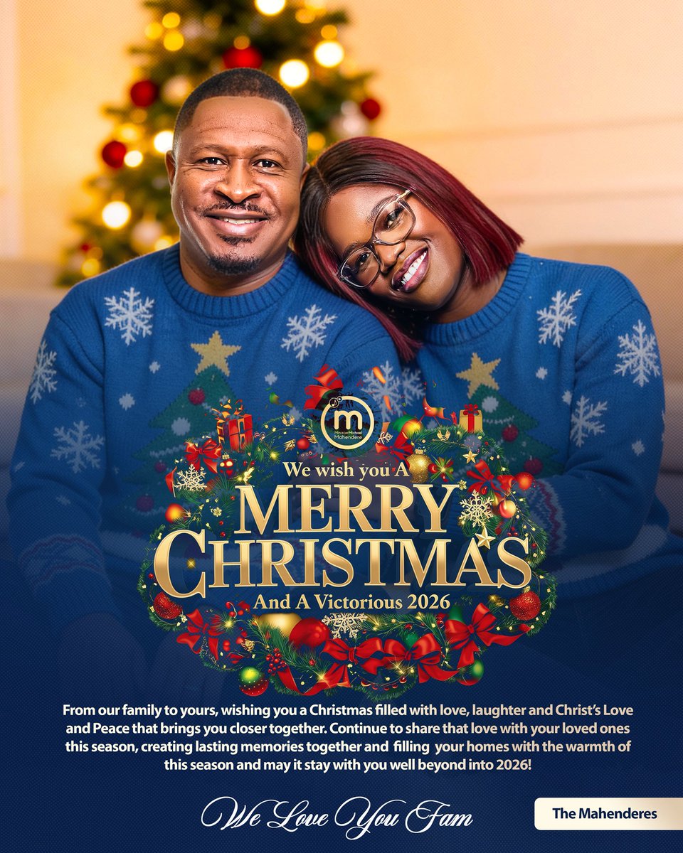 MinisterMikeM's tweet image. We wish you a Merry Christmas and a Happy New Year Family! #ministermahendere #christmas