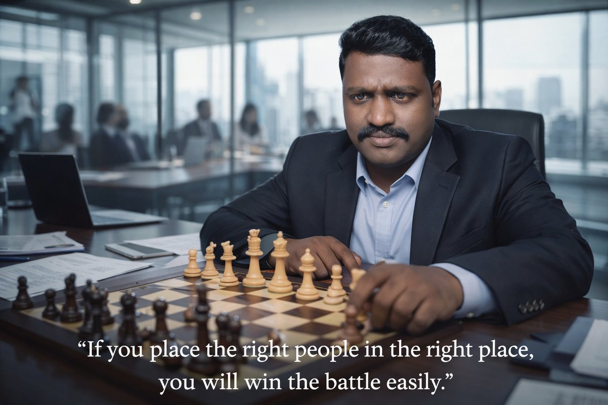 raminfotechsen2's tweet photo. Right people.
Right roles.
Right results. ♟️
“Place the right people in the right place — you’ll win the battle easily.”
#Leadership #Business #TeamBuilding #RamInfotech #ChennaiBusiness https://t.co/R41wQm8rFs
