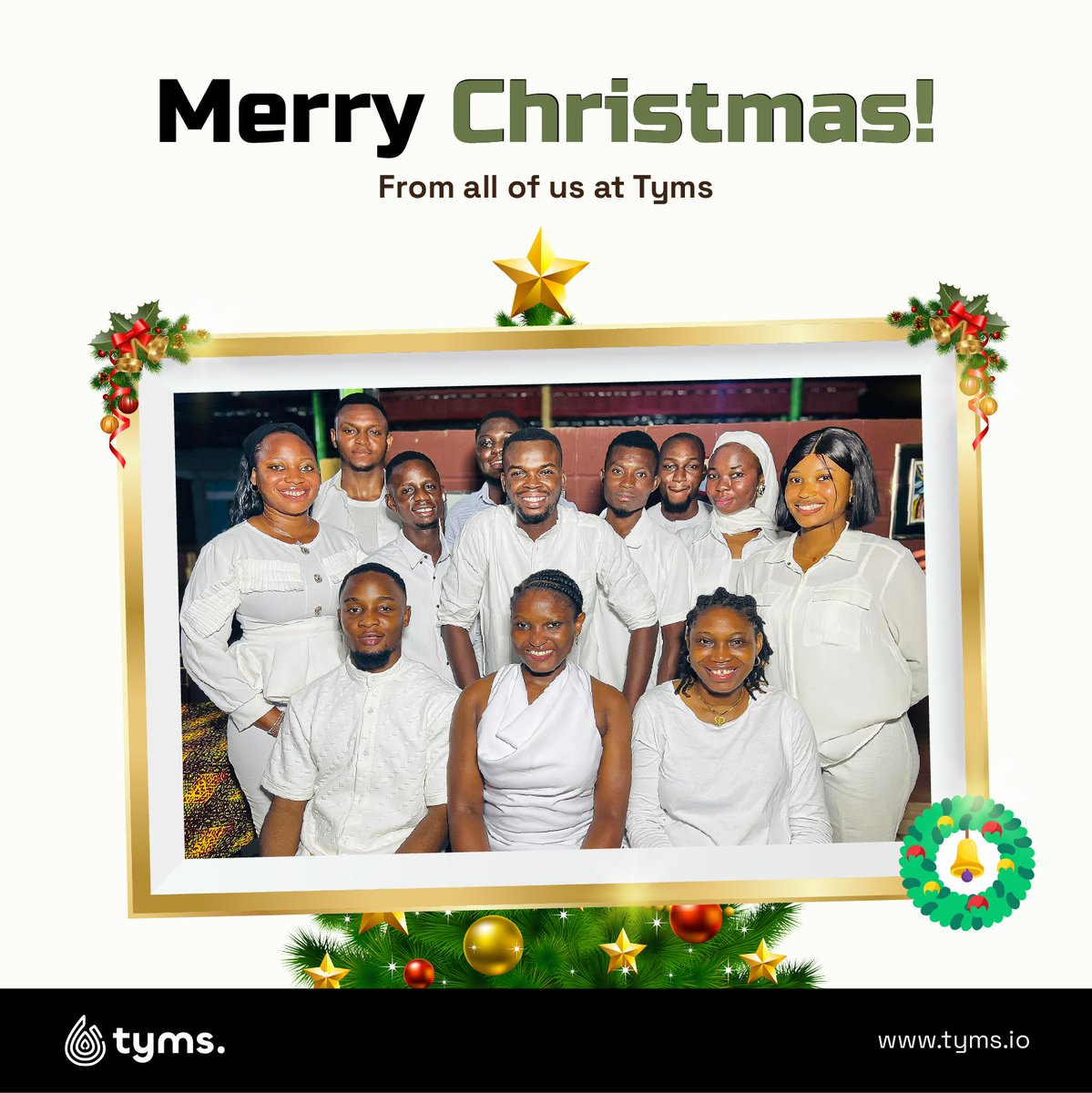 tyms_io's tweet photo. As we celebrate Christmas, may the season be filled with gratitude, peace and happiness.

Wishing you and your loved ones a Merry Christmas 🎅 🎄 from all of us at Tyms 🎊 https://t.co/0ORMNNMThG