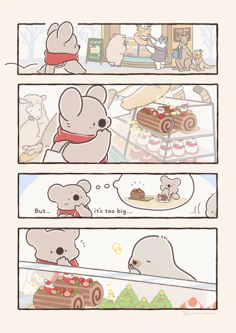 【再掲】ナマケモノさんとケーキとコアラ 