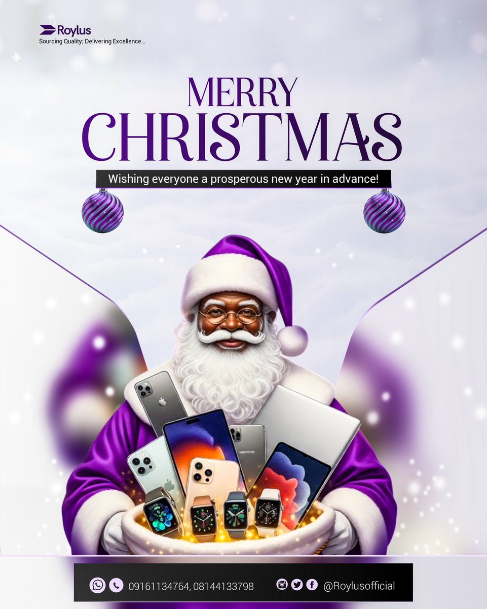 roylusofficial's tweet photo. 🎄 Merry Christmas! 🎅✨

From the entire Roylus family, we wish you a joyful and blessed Christmas filled with love, peace, and cherished moments with your loved ones. https://t.co/FdWrpKKyhy