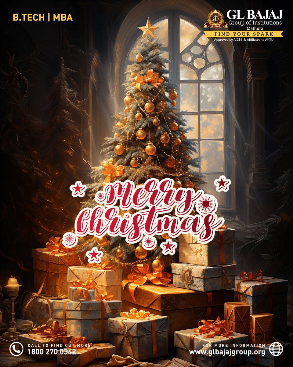 officialglbajaj's tweet photo. Let us celebrate the values of love, hope, and humanity that guide us beyond classrooms and campuses.
Wishing everyone a joyful and peaceful Merry Christmas! 🎄✨
#GLBajaj #GLBajajMathura #ChristmasSpirit #ValuesInEducation #MerryChristmas #BTech #MBA https://t.co/F7R0H8QMoc