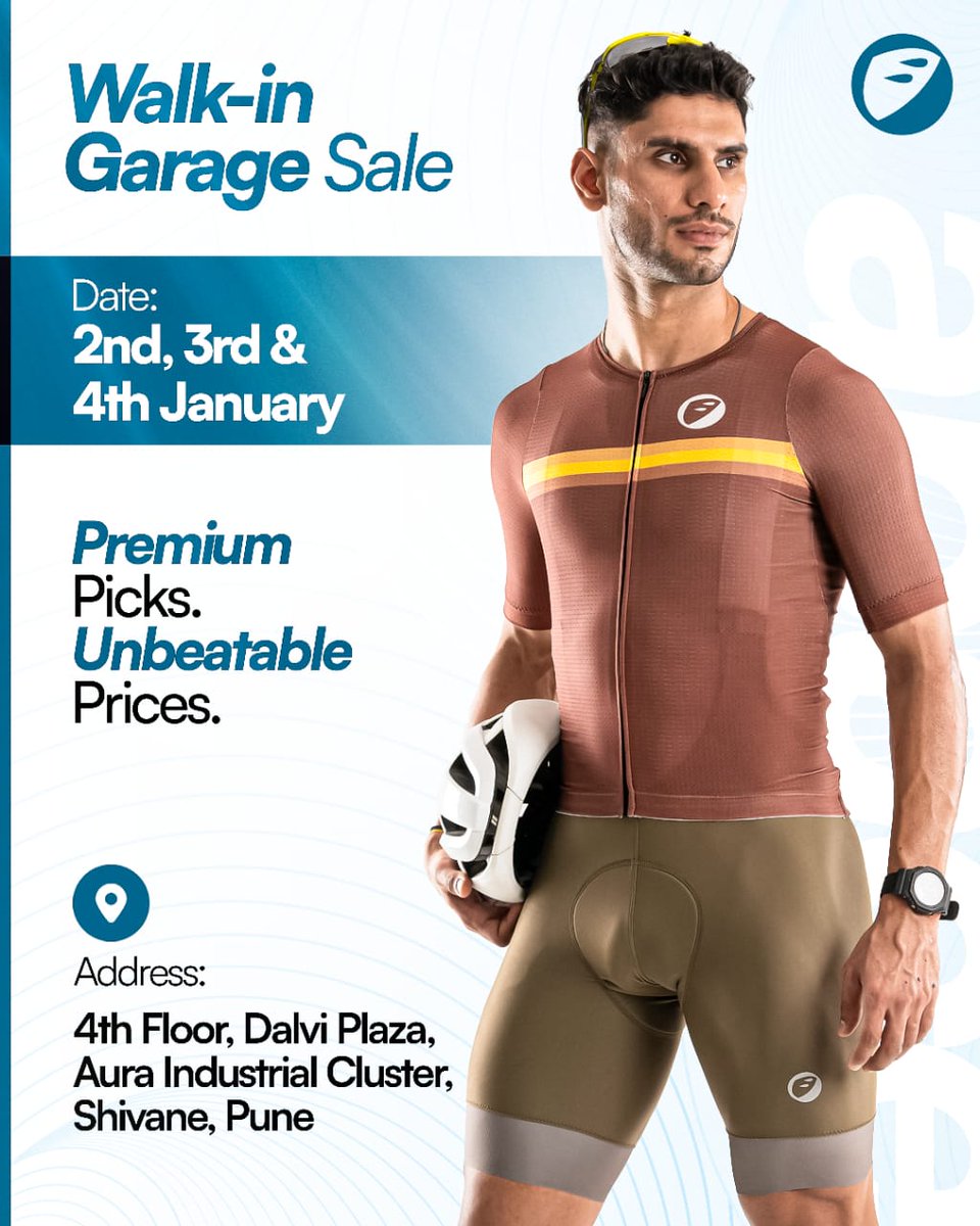 Walk in. Gear up. Ride out.

Premium cycling picks at a Flat Rates Box Sale you can’t miss — 2nd, 3rd &amp; 4th January.

Address- lnkd.in/dZvnBYMa

#apace #cyclingwear #garagesale #keepapace #cyclingsale #cyclingjersey #sale