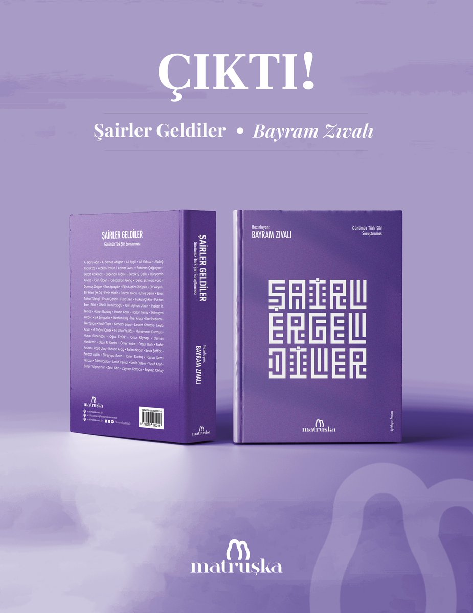 "Şairler Geldiler - Günümüz Türk Şiiri Soruşturması" ÇIKTI! 🎉

Temin etmek için:
kitapyurdu.com/kitap/sairler-…