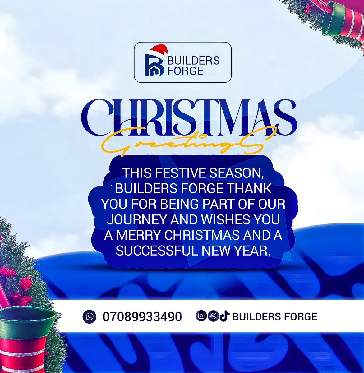 Buildersforge01's tweet photo. Thank you for being part of our journey. Here’s to a festive season and a stronger year ahead with Builders Forge 🎄🏗️ https://t.co/cDQOynzigE