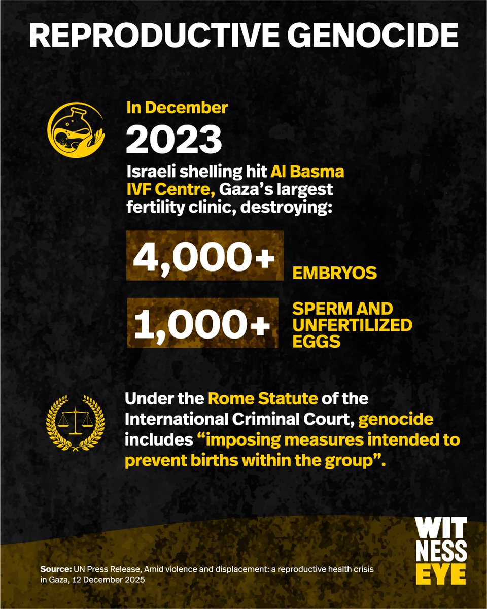 WitnessEye_Ch's tweet image. The Gaza Tribunal Jury of Conscience warns that Gaza is facing a reproductive health catastrophe—where hospital destruction, blockade, and denial of care have made safe childbirth increasingly impossible.