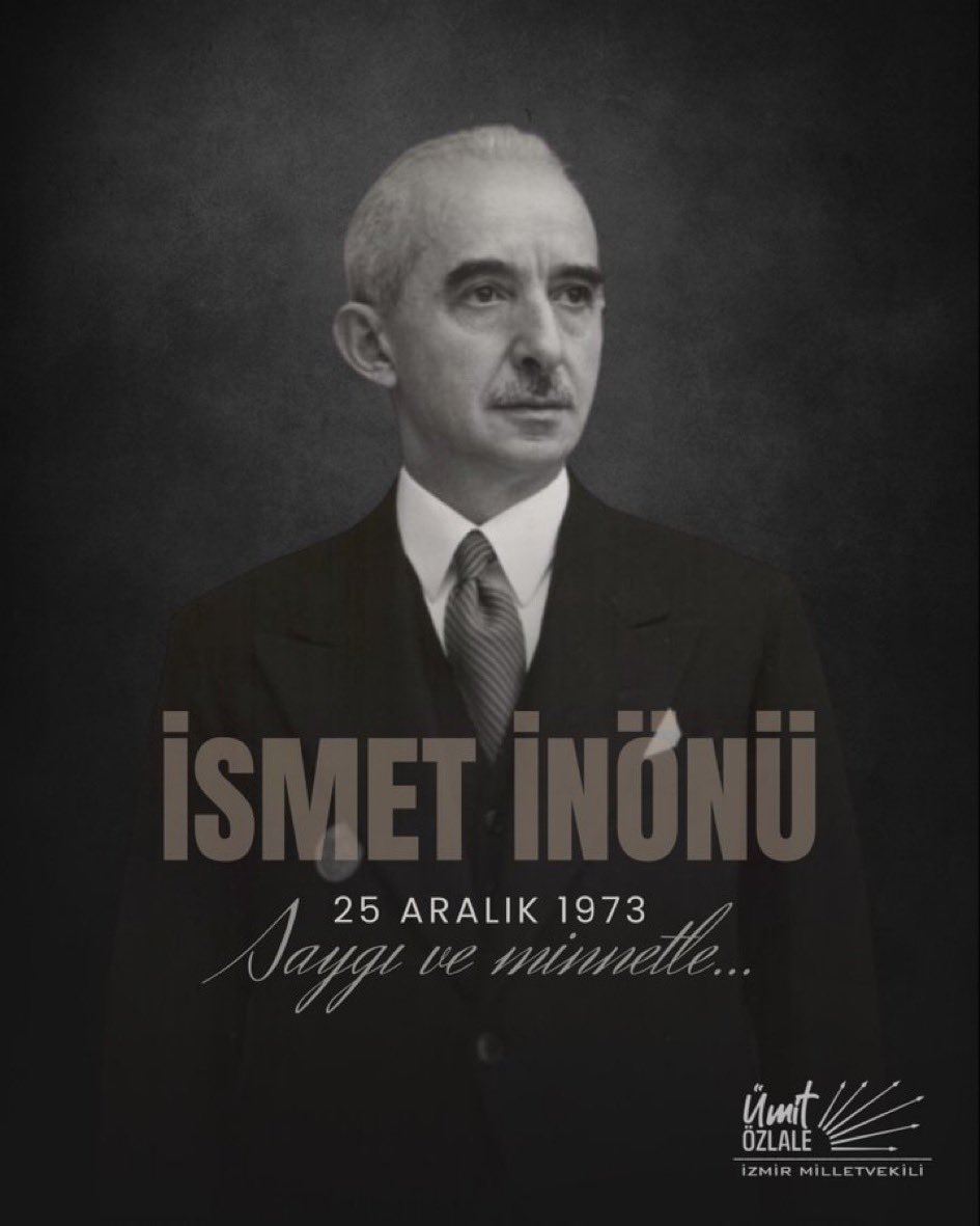 M.Kemal Atatürk’ün silah arkadaşı,Lozan antlaşmasının mimarı,İkinci dünya savaşındaki yönetim ile savaş girmemizi sağlayan,ilk Başbakanımız, ikinci Cumhurbaşkanımız,ikinci Genel Başkanımız İsmet İnönü’yü vefatının 52. yıl dönümünde saygı ve minnetle anıyorum.
#İsmetİnönü
#CHP
