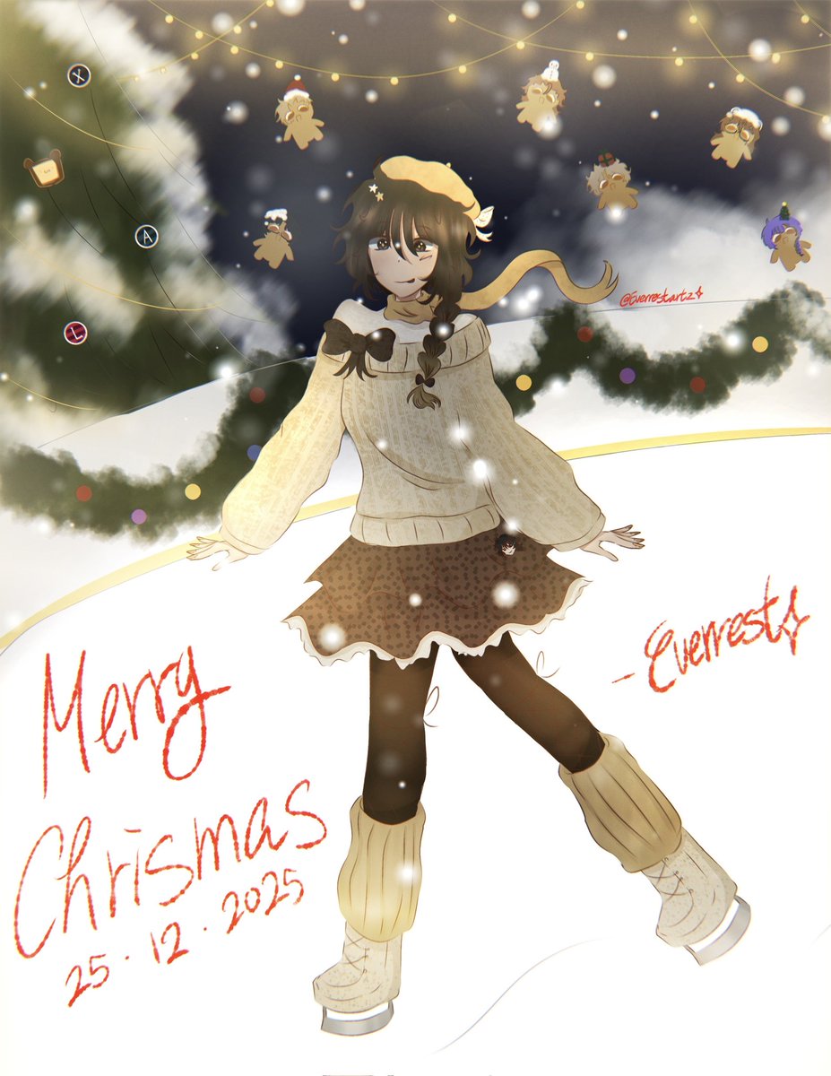 Everrestartz's tweet image. MERRY CHRISTMAS GUYS!!! ☃️🎄
#artmoots #OC #MerryChristmas