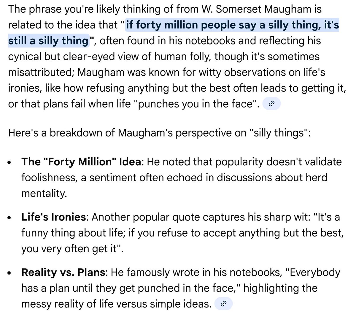 Bogeyestrangler's tweet photo. @Anthonywodillon ‘If 40 million people say a silly thing, it’s still a silly thing “ https://t.co/osvnTyyjZk