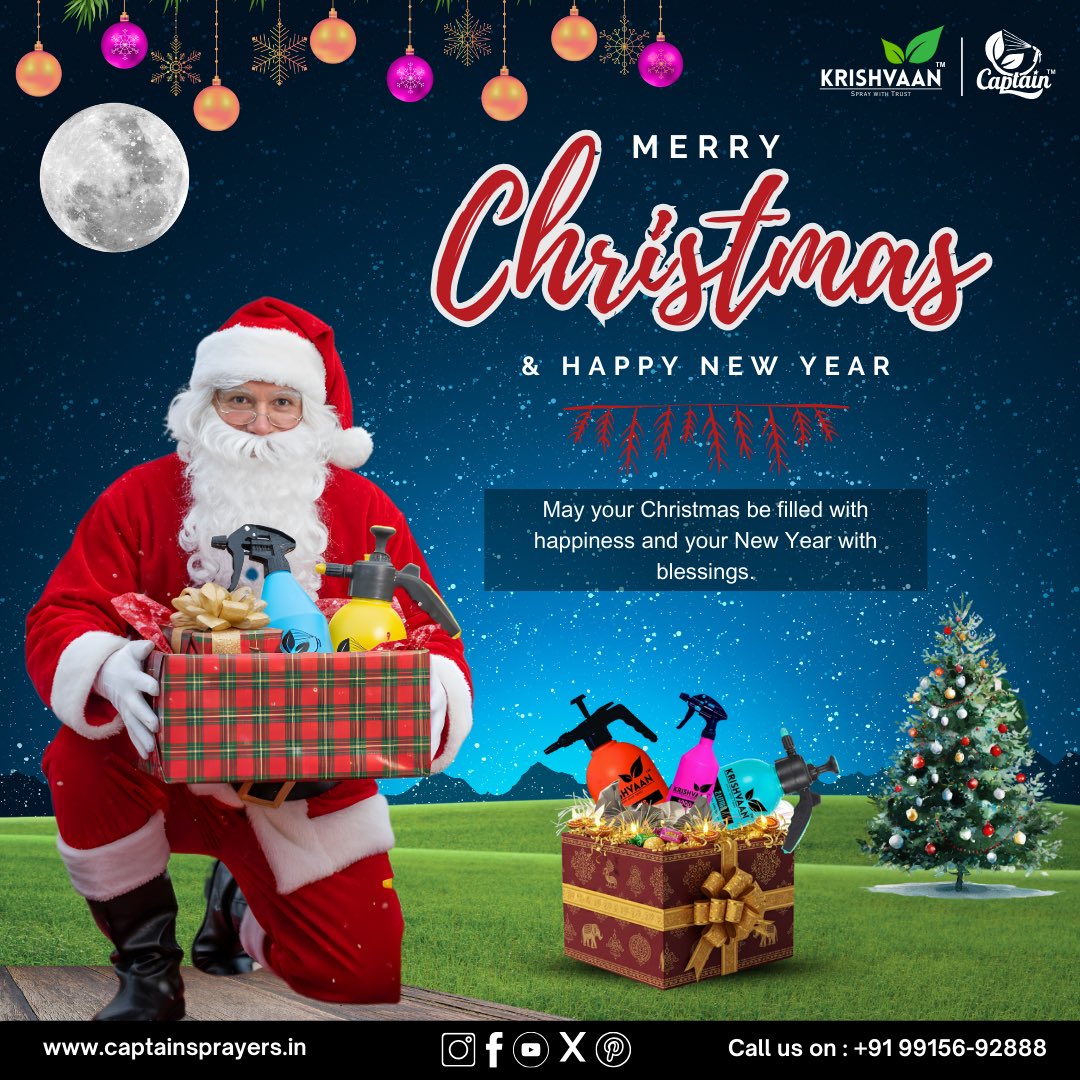 CaptainSprayers's tweet image. 🎄✨ 𝐂𝐡𝐫𝐢𝐬𝐭𝐦𝐚𝐬 isn’t just about gifts — it’s about spreading joy that lasts. ✨🎄

This 𝐬𝐞𝐚𝐬𝐨𝐧, gift reliability, gift trust,
gift a 𝐬𝐩𝐫𝐚𝐲𝐞𝐫 made to perform.

𝐌𝐞𝐫𝐫𝐲 𝐂𝐡𝐫𝐢𝐬𝐭𝐦𝐚𝐬 &amp;amp; 𝐇𝐚𝐩𝐩𝐲 𝐍𝐞𝐰 𝐘𝐞𝐚𝐫

🌐 captainsprayers.in