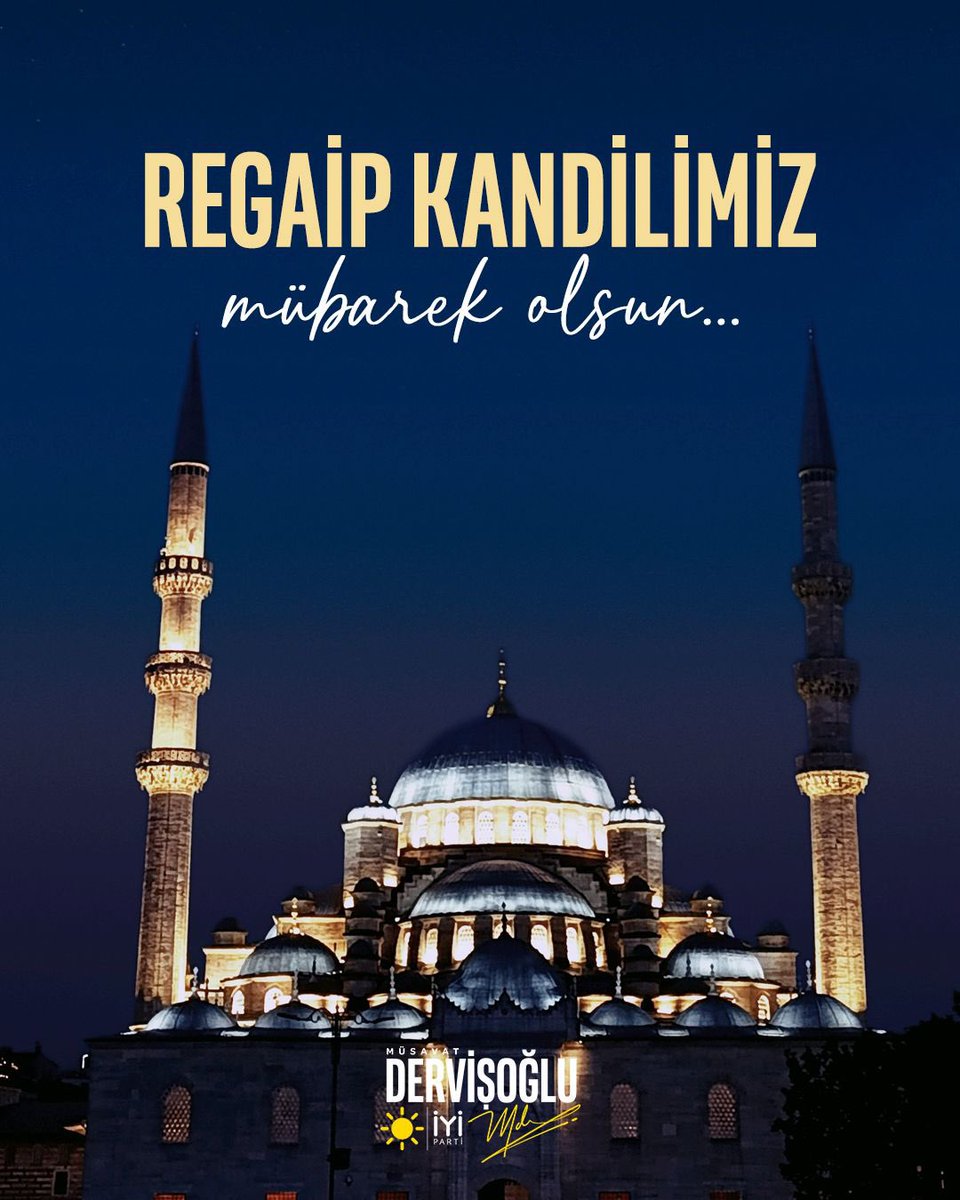 Rahmetin ve bereketin kapılarının aralandığı Regaip Kandili’nin; milletimize birlik, memleketimize huzur getirmesini diliyorum.

Dualarımız kabul, kandilimiz mübarek olsun.