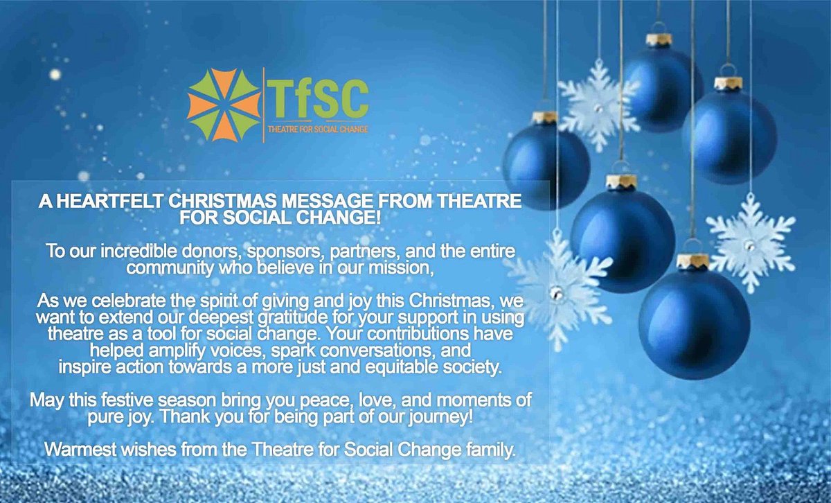 Theatre for Social Change tweet media