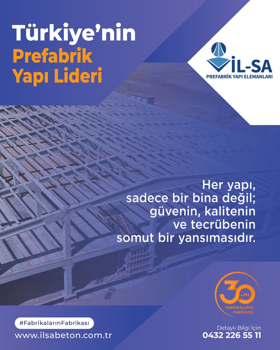 🇹🇷 Türkiye’de Prefabrik Yapılarda Kaliteli ve Dayanıklı Çözümler

Türkiye’nin dört bir yanında yükselen sağlam, güvenli ve uzun ömürlü projelerin arkasında aynı imza var: İLSA Prefabrik.

Modern mühendislik anlayışımız, yüksek dayanımlı üretim teknolojilerimiz ve zamanında teslim