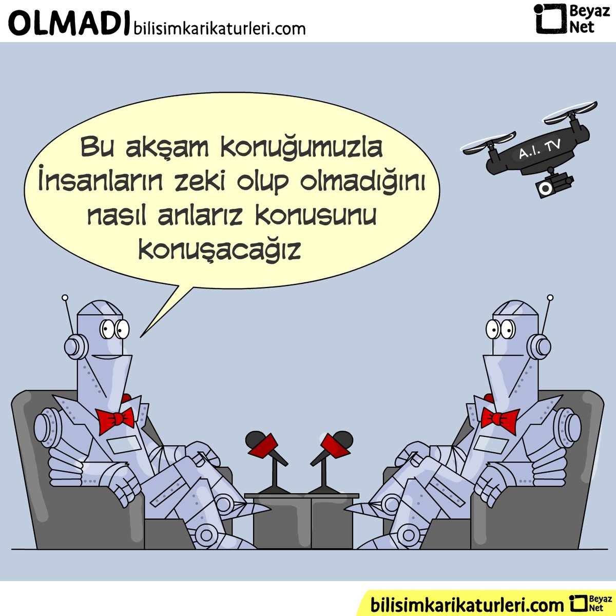 beyaznet1's tweet photo. "BİLİŞİM KARİKATÜRLERİ"
"Programın sonunda hala emin olamazsanız, izleyiciye sorabilirsiniz.."
#beyaznet #bilişimkarikatürleri #teknoloji #yapayzeka #AI https://t.co/20YzQJB9GW