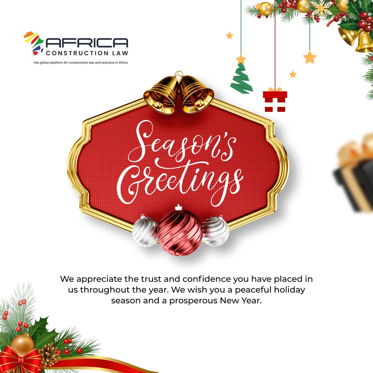 We wish our members,  partners, and the wider construction and infrastructure community a  joyful Christmas filled with peace, warmth, and celebration.

Thank you for being part of the 𝐀𝐂𝐋 community. 🎄✨