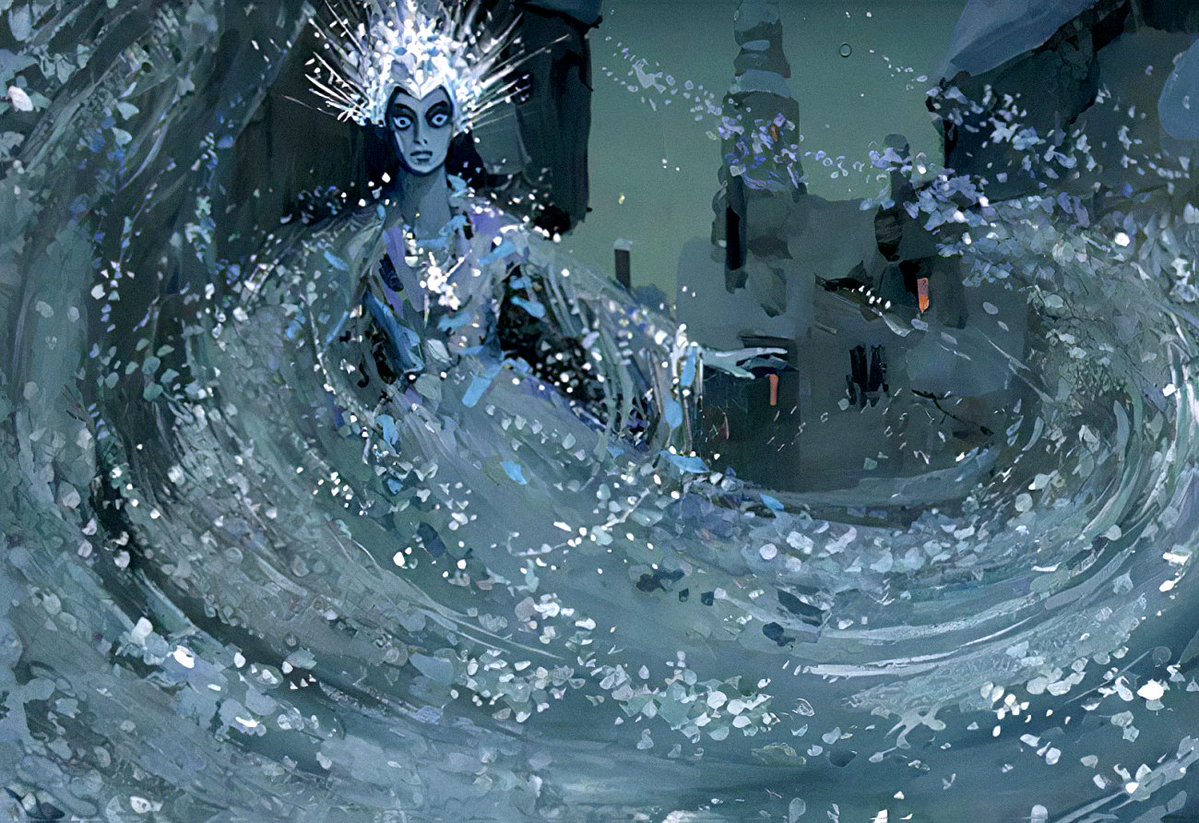 Concept art by Alexander Vinokurov for The Snow Queen (1957), dir. Lev Atamanov and Nikolay Fyodorov, Soyuzmultfilm