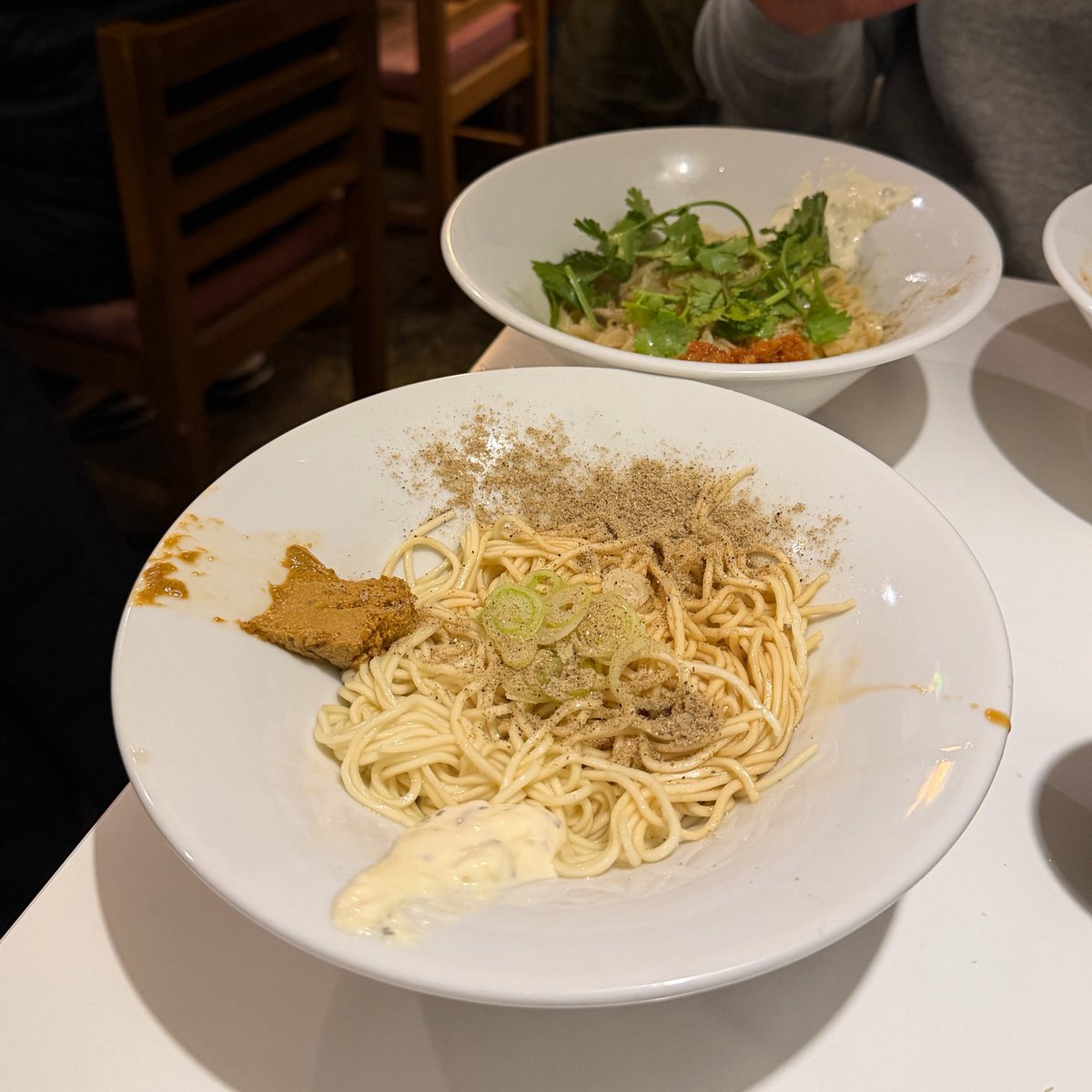 aidm710's tweet photo. 昨日のラーメン🤤

煮干そば平八さん
牡蠣MAX
煮干タンタン

烏賊ワタ玉
港玉(ピロ)

美味しく完食😊
ご馳走さまでした！🙏✨

#横須賀 #ラーメン #煮干そば平八 https://t.co/aBAkaCkrLc