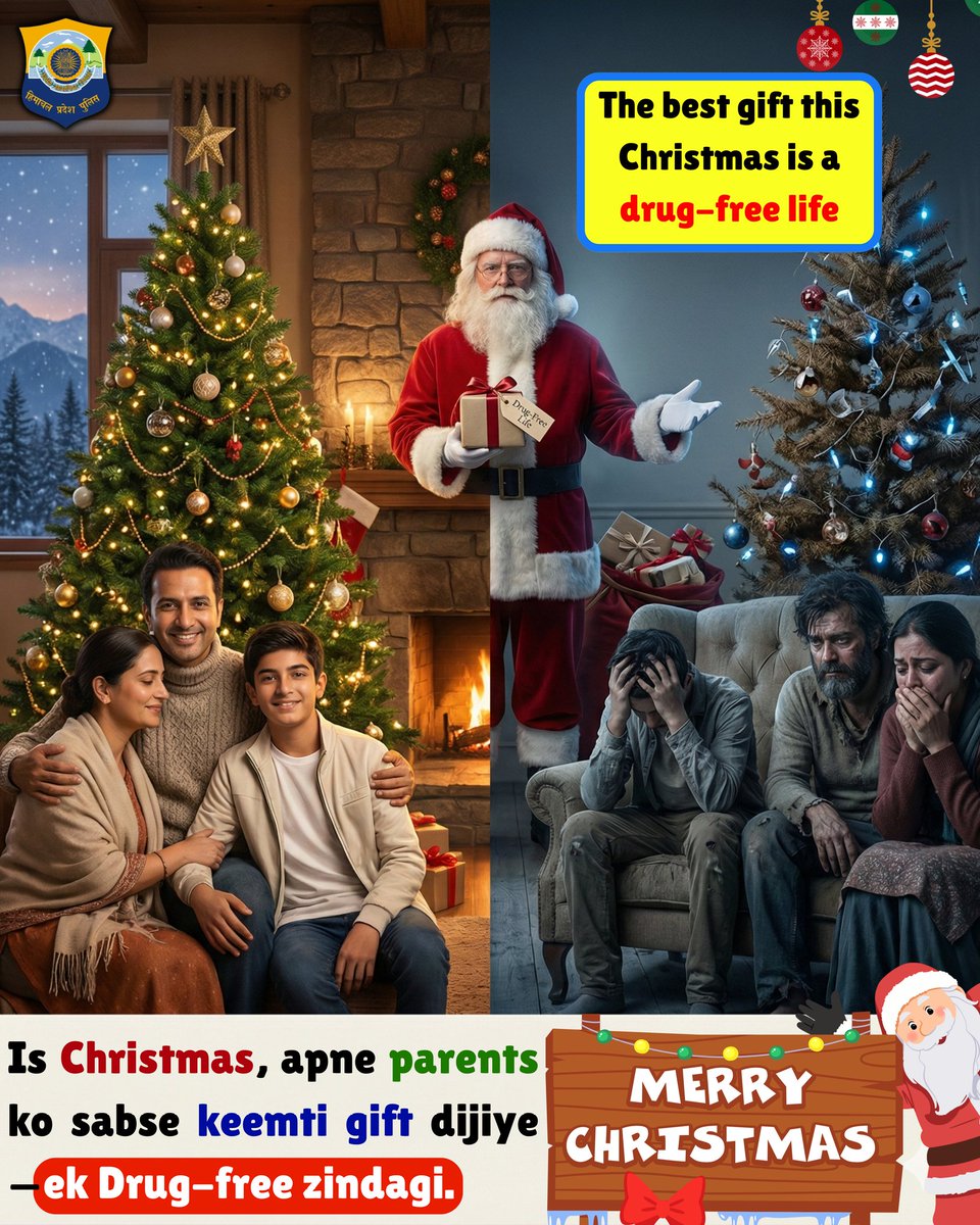 himachalpolice's tweet photo. 🎄 Merry Christmas!
Himachal Police wishes everyone peace, joy, and harmony this festive season. May the spirit of Christmas strengthen unity and spread happiness across our beautiful state. https://t.co/TA7PBaqR6Y