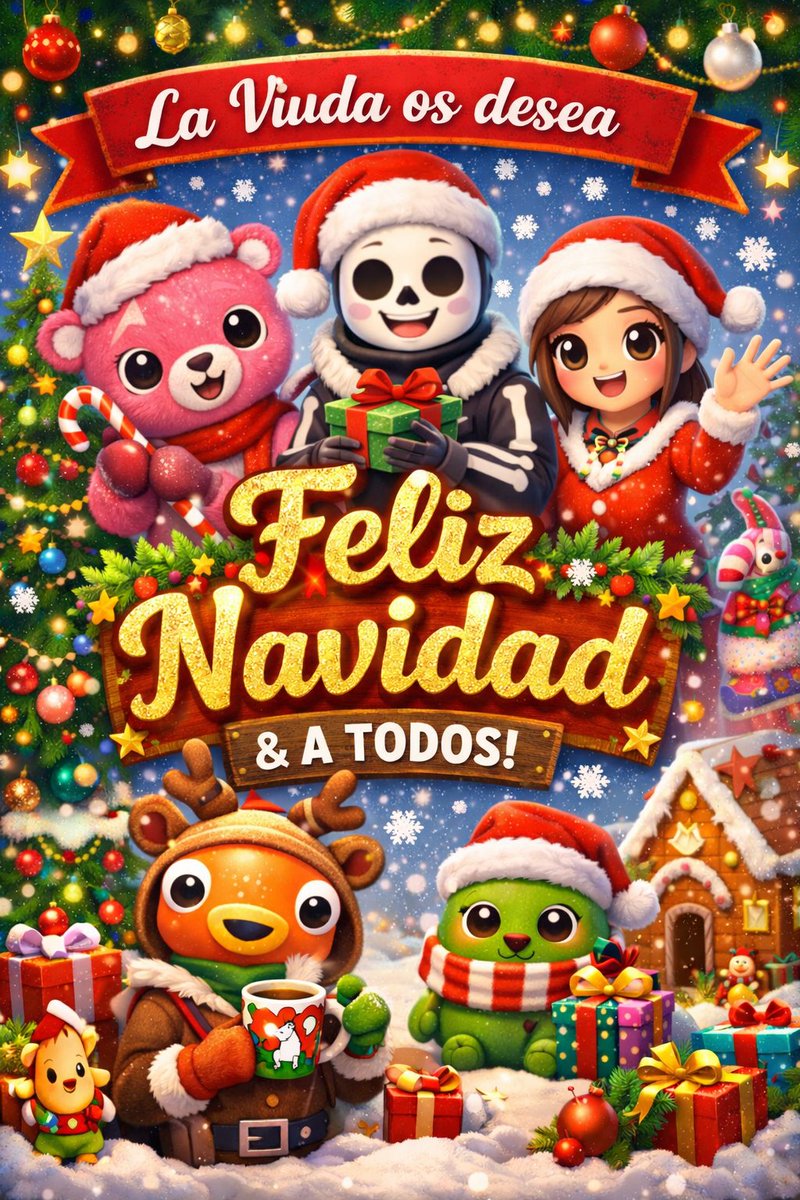 _LaViuda_'s tweet photo. Mi gente bonita, que estas Navidades no falte ni una risa, ni un abrazo, ni un platito de más en la mesa.
Que la vida nos trate con el mismo arte con el que nosotros la vacilamos.
 Feliz Navidad, salud  y si no hay de tó, que haya por lo menos buen humor y cariño del bueno. https://t.co/XL2Ki5y8Nd