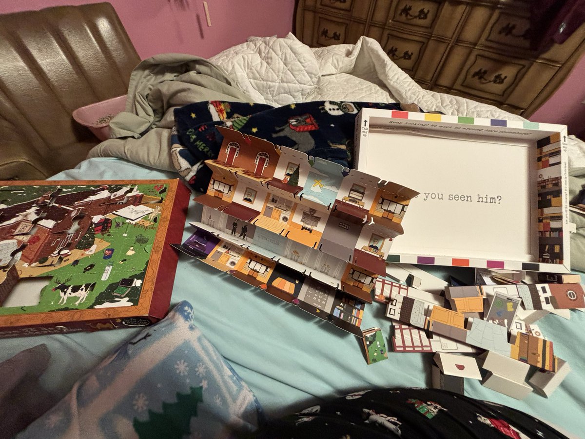 Sitting in my childhood bedroom tearing apart my <a href="/taskmaster/">Taskmaster</a> advent calendar is not how I anticipated spending Christmas Eve. 
Has anyone been successful in finding <a href="/AlexHorne/">Alex Horne</a> ?