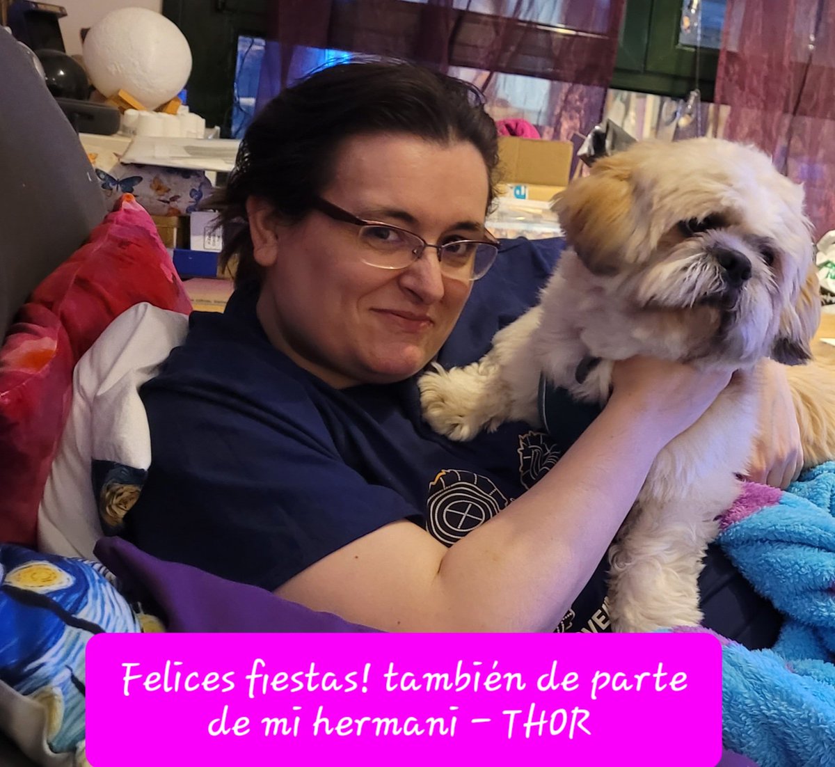 Felices fiestas con salud y amor 🐶🍀💚