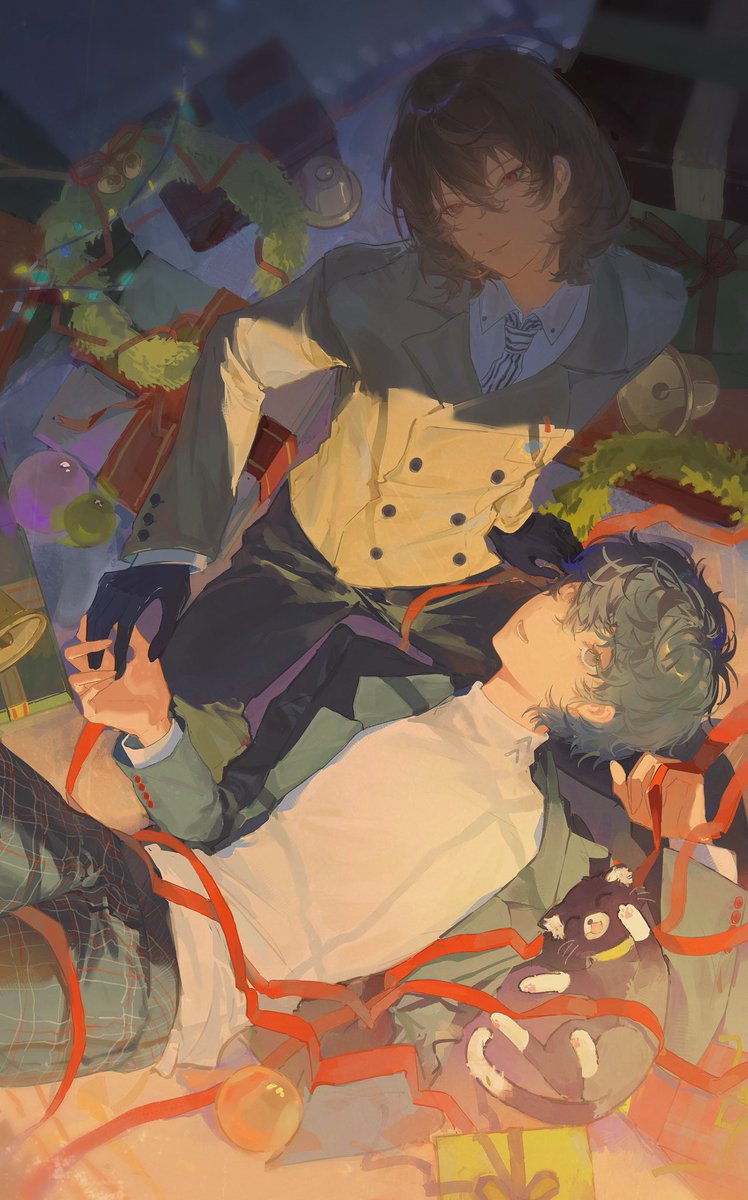 xiaomi_loveren's tweet image. #akeshu #明主 🎄🎄🎄🎄