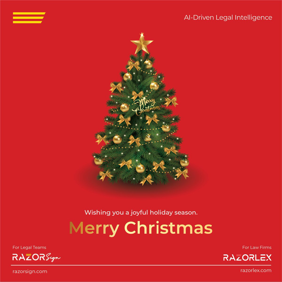 razorsignclm's tweet photo. As the year comes to a close, we’re grateful for the trust and conversations we’ve shared.
Wishing you a joyful holiday season and a Merry Christmas 🎄

#MerryChristmas #SeasonGreetings #HolidaySeason #Grateful #YearEndReflections #ThankYou #LegalTech #RazorSign https://t.co/EVWGFlpzmr