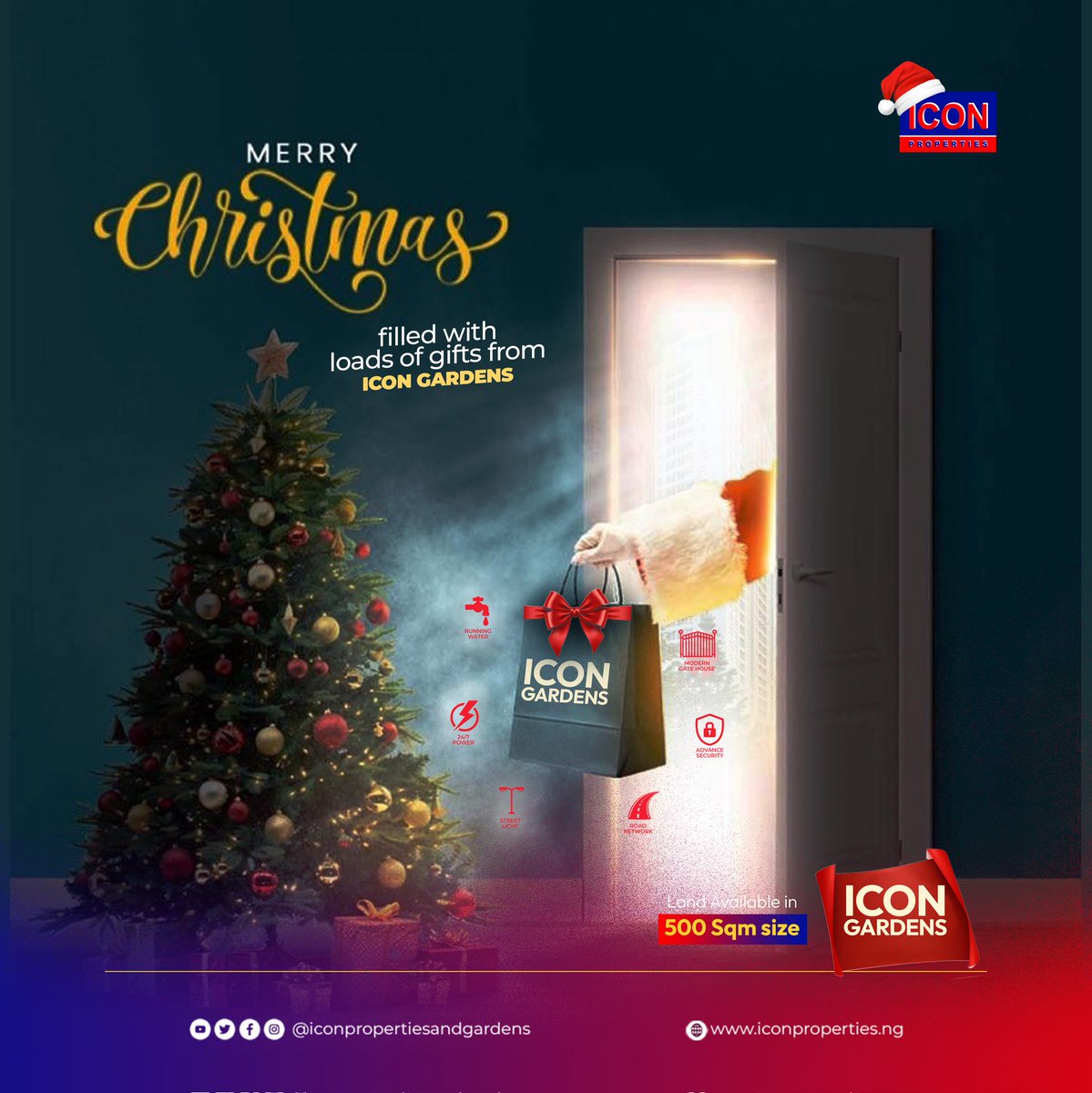Icon_Gardens's tweet photo. Merry Christmas from ICON Properties Network &amp; Services!
This season of joy, unwrap the gift of land ownership
From Ibeju-Lekki to Owerri, Enugu, and Ibusa (Delta State), we’ve got secure, affordable lands waiting for you.
🌟 Invest today
🌟 Build tomorrow
🌟 Celebrate forever https://t.co/L115NIgspv