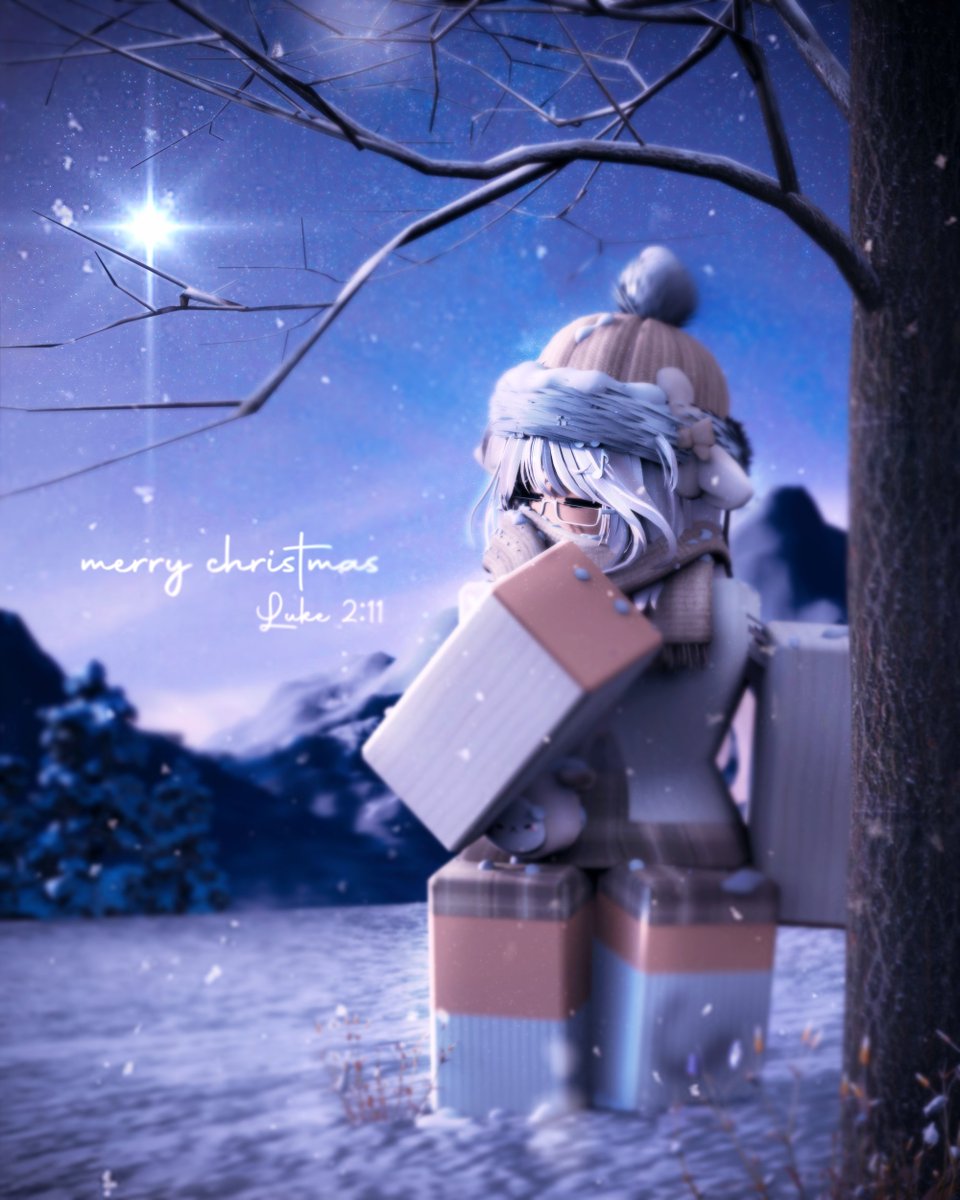 phiramii's tweet photo. merry christmas❄️

Luke 2:11
"Today in the town of David a Savior has been born to you; he is the Messiah, the Lord."

#roblox #robloxgfx https://t.co/KMN670HmCP