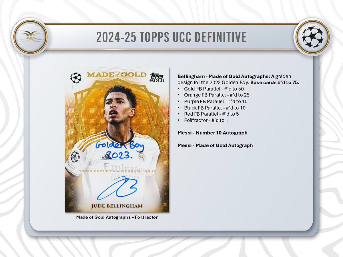 サッカーカード 製品情報】 2026年1月以降 発売予定 ⚽2024-25 TOPPS UCC DEFINITIVE