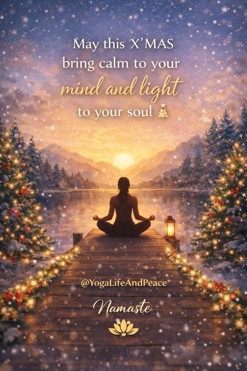 This Christmas, gift yourself peace, presence &amp; purpose🎄
Breathe in gratitude, exhale all worries. Merry X’MAS 🎄🧘‍♀️✨
With love &amp; light,
YogaLifeAndPeace 🧘‍♀️🙏

#ChristmasVibes #XMASMagic #ChristmasPeace #FestiveSpirit #yogalifeandpeace