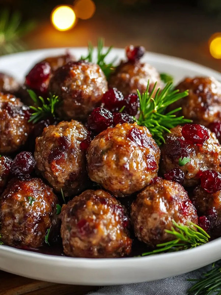 ann_ann886's tweet image. Christmas Cranberry Meatballs