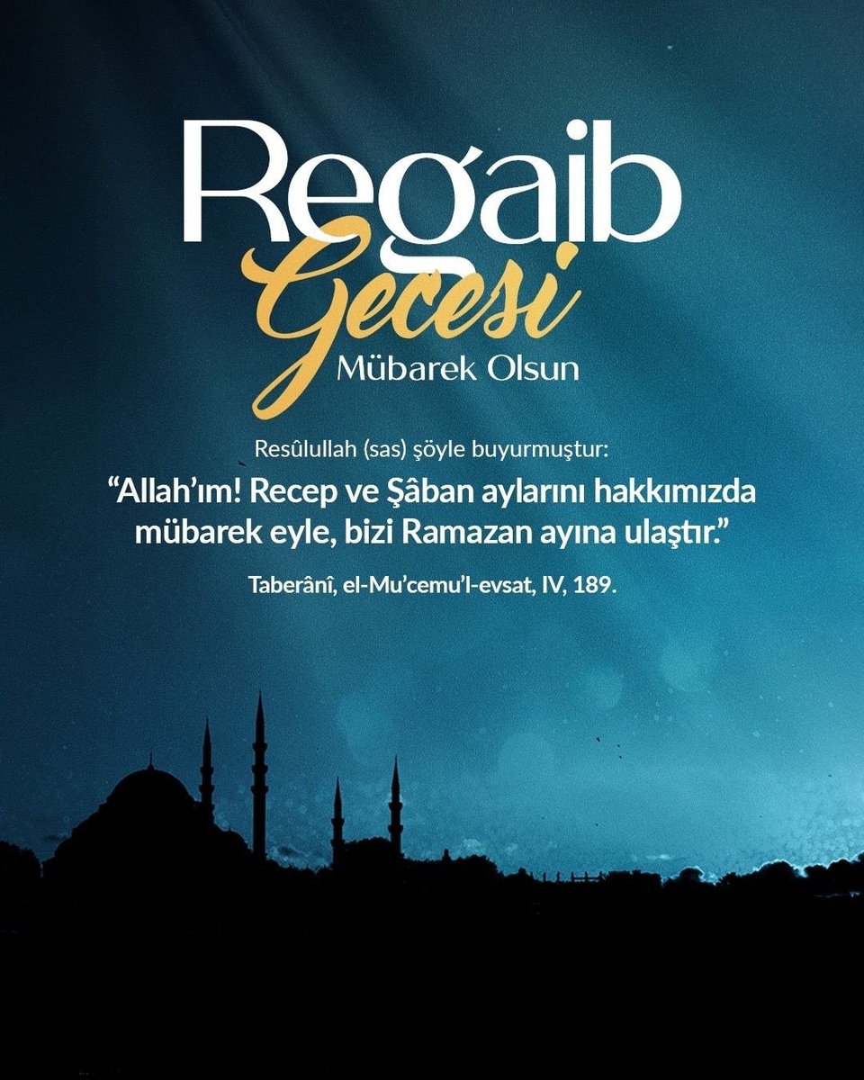 Regaib, istemektir. 
İhsandır, ikramdır.

Gönlümüzden geçirdiğimiz dualarımızı kabul eyle Allah’ım.

#RegaibKandili