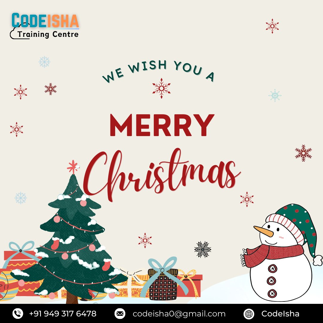 shivayadav2322's tweet photo. We wish you and your family a Merry Christmas.
May this festive season be filled with good health, prosperity, and joyful blessings from Santa! πππ
#merrychristmas #codeisha #salesforce #CodeishaTrainingCentre #codeishaofficial #SalesforceTraining #ITcourses #christmas https://t.co/TRSXF8fsXe