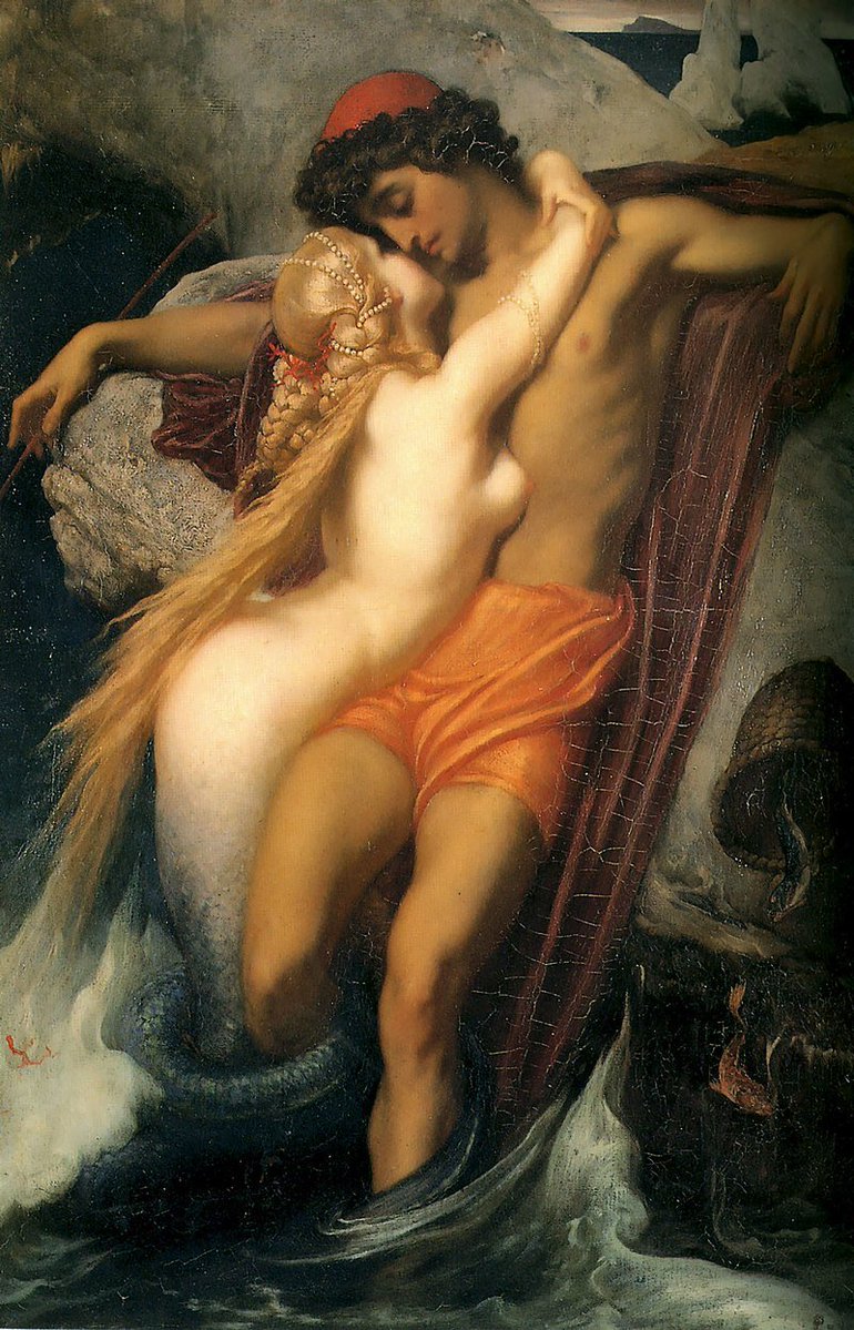 pmamtraveller's tweet image. Frederic Leighton - The Fisherman and the Syren